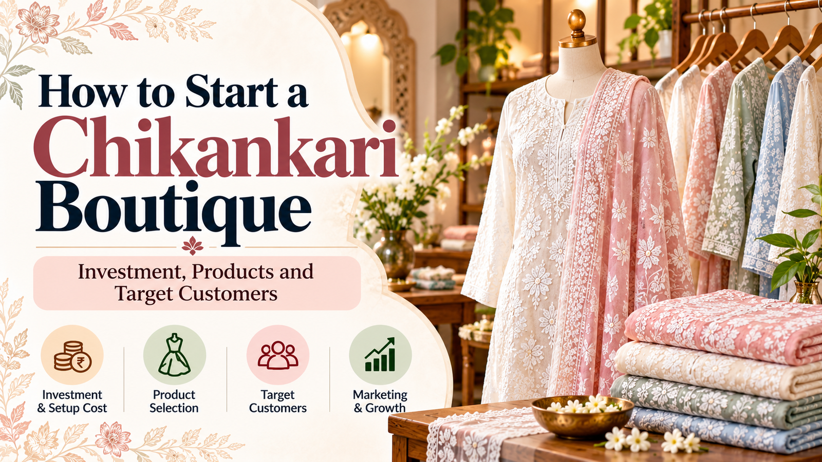 How to Start a Chikankari Boutique: Investment, Products and Target Customers