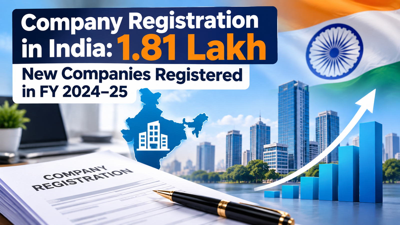 Company Registration in India: 1.81 Lakh New Companies Registered in FY 2024–25