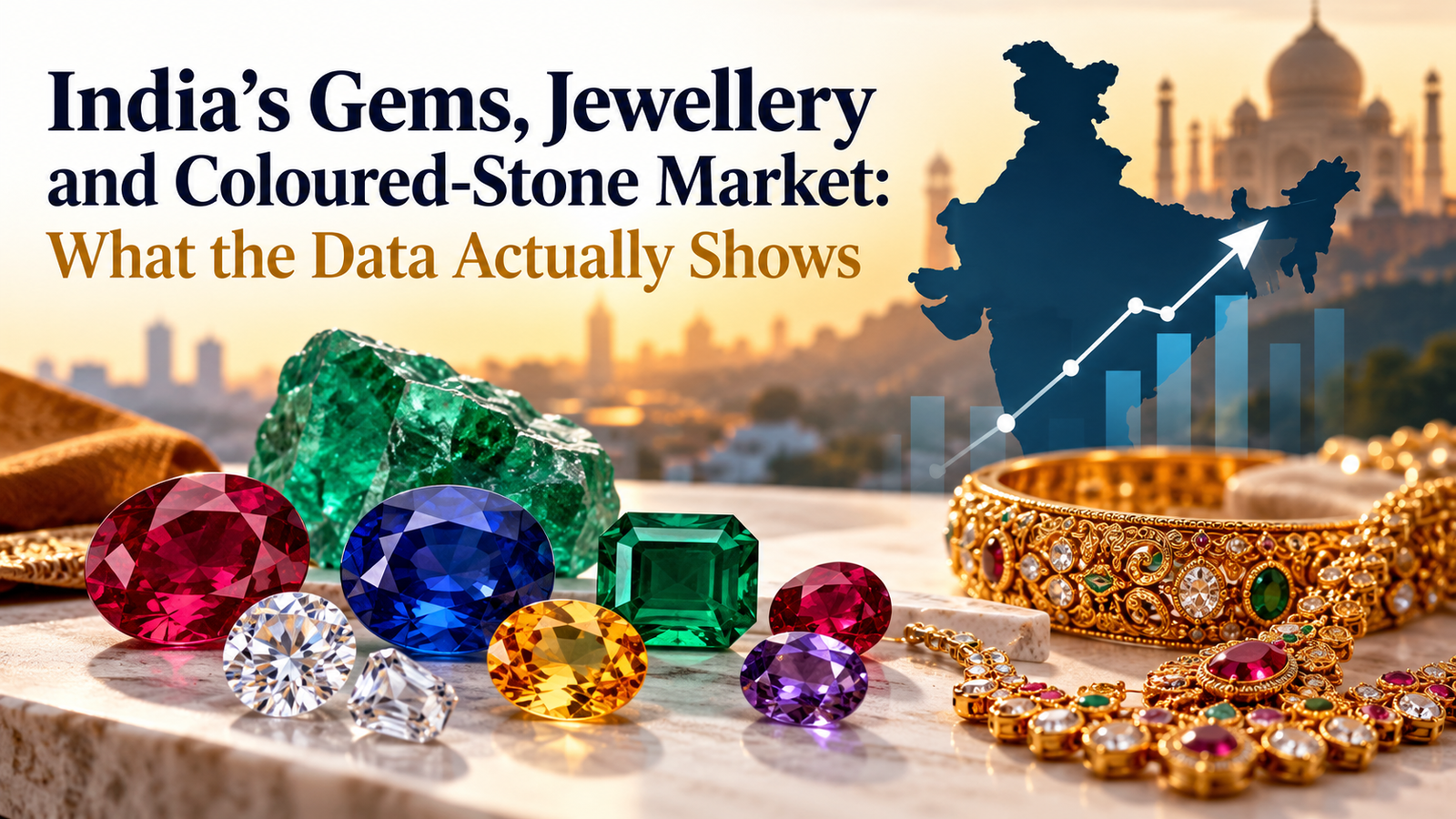 Gems, Jewellery and Coloured-Stone Market in India: What the Data Actually Shows
